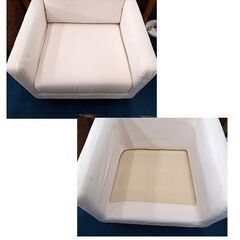 廃版モデル【MUJI スリムアーム1シーター】布張地 ファブリック ホワイト 白 1人掛けソファ 1人用ソファ 無印良品 良品計画 札幌 本郷通店