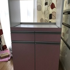 最終値下げ！ ピンク×ホワイトの可愛いキッチン棚