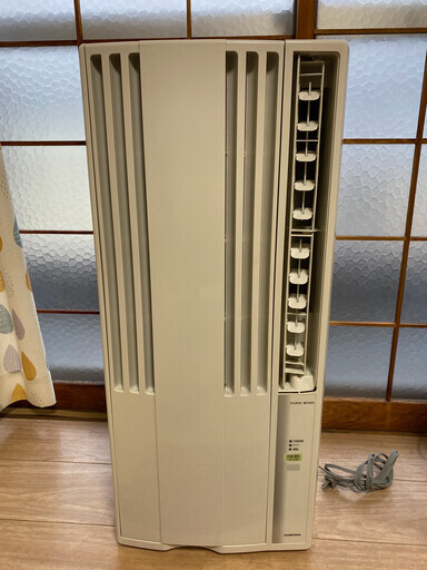 【札幌近郊配送可能】ウインドウエアコン CORONA CW-1615 + WT-8(テラス窓用取付枠) 説明書付き【4畳〜6畳用】