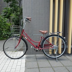 0円差し上げます。ママチャリ自転車　赤色