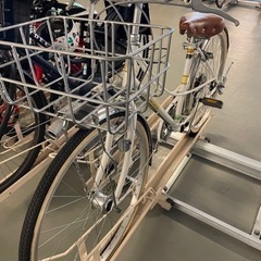 【ネット決済】自転車/白・カゴ付き