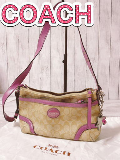 H1145 COACH コーチ　ショルダー　シグネチャー　パープル　18924