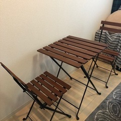 IKEA ガーデンテーブル／チェア2脚