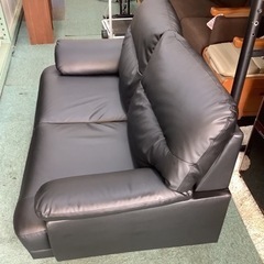 【リサイクルサービス八光　田上店　配達・設置OK】2人掛け合皮ソファ　Nシールド キャッツ3 BK リサイクルサービス八光 田上店 配達・設置OK】2人掛け合皮ソファ N