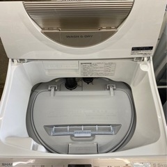 極美品 2021年 SHARP(シャープ) 縦型洗濯乾燥機 ES-T5EBK ［洗濯5.5kg