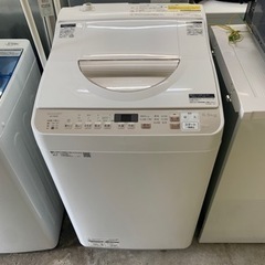 極美品 2021年 SHARP(シャープ) 縦型洗濯乾燥機 ES-T5EBK ［洗濯5.5