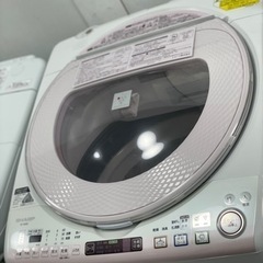 送料・設置込み 洗濯乾燥機 8kg/4.5kg SHARP 2014年-プラチナブラック 