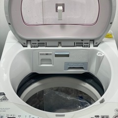 送料・設置込み 洗濯乾燥機 8kg/4.5kg SHARP 2014年-プラチナブラック 