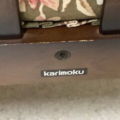 Karimoku/カリモク 2人掛けソファ ファブリック ウッドフレーム ボタニカル【ユーズドユーズ名古屋天白店】 J1862