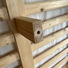 すのこダブルベッド&ポケットコイルマットレス