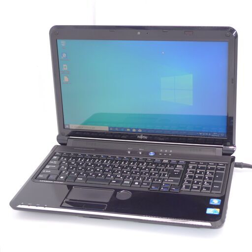中古動作良品 日本製 Wi-Fi有 15.6型 ノートパソコン 富士通 AH550/BNT Core i5 4GB 500G BD-R 無線 カメラ Windows10 Office