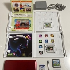 3DS本体 SDカード 充電器 ソフト4本 amiiboカード1枚