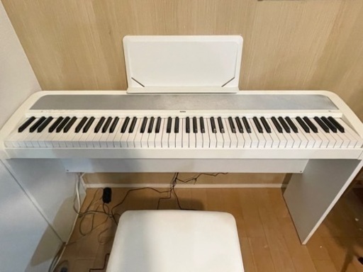 KORG B1 WH 電子ピアノ イス、純正スタンドセット（18年製） 中古、美品