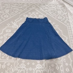 デニムスカート　フレア　ミニ　スカート　フリーサイズ