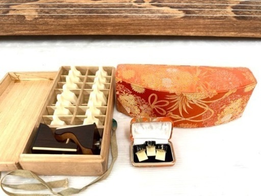 SOLD OUT】◇和琴◇13弦琴 蒔絵あり 全長184cm 付属品5点セット