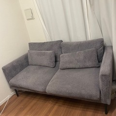 ローソファー フロアソファー 2人がけソファー 二人がけソファー グレー