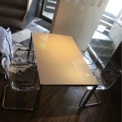 IKEA ダイニングテーブル&チェア4脚セット