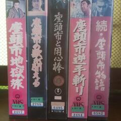 ＶＨＳビデオテープ⑤　座頭市　５本まとめて