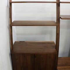 直取り直配のみ マルヨシ民芸家具 DEEP/ディープ TVボード シェルフキャビネット×2 ウォールナット 北欧風   中古家具 店頭引取歓迎 R6009)