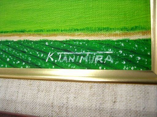 谷村一男作 油彩画 F4 『美瑛のポプラ』 2013.7.30 北海道 ジャガイモ