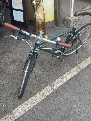 リサイクルショップどりーむ荒田店　No１９２　エコNo１４１１６X　自転車　クロスバイク　WEEKENDBIKES　ウィークエンドバイクス　グリーン　アサヒ　新品定価４万円　軽量アルミフレーム　状態良好　 リサイクルショップどりーむ荒田店 No192 エコNo14116X 自転車