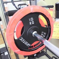【引取限定】アイロテック　ベンチプレスセット　中古品　ベンチ　補助ラック　ウェイト10kg×2、5kg×2　IROTEC【ハンズクラフト八幡西店】