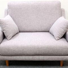 unico/ウニコ JOYL/ジョイル カバーリングハイバックソファ 2シーター ラベンダー 2人掛け クッション２個   中古家具 店頭引取歓迎 R6059)