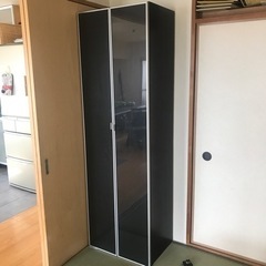 無料　IKEA BESTA 黒　観音開き収納棚