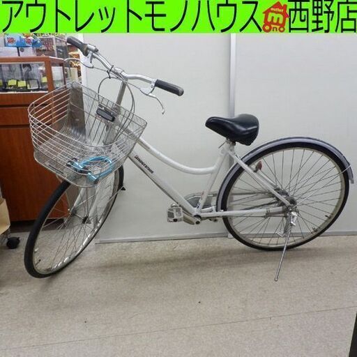 シティサイクル 27インチ ブリヂストン アルベルト 3段切替 3段変速 自転車 シルバー AZJ55008 札幌 西野店