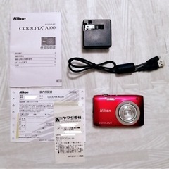 【状態良好】Nikon デジタルカメラCOOLPIX A100 RED