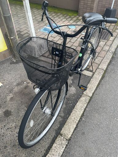 リサイクルショップどりーむ荒田店　No１９４　エコNo１４１２５X　自転車　シティサイクル　LEDオートライト付き　２６インチ　黒　美品