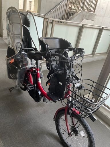 電動自転車　前乗せ　後ろ乗せ　チャイルドシート付き