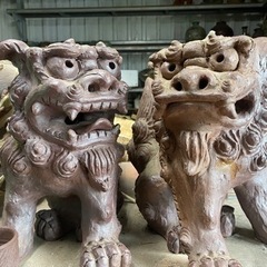 ペアシーサー② 30cmほど　直接　お見せできます