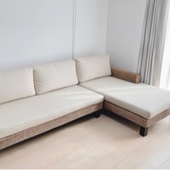 美品☆ L字 ソファ 左右変更可能 カバー洗濯可能