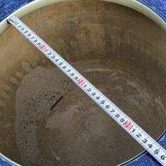 染付 たちばな焼 火鉢 手炙り 植木鉢 睡蓮鉢 メダカ鉢 水鉢 金魚鉢 ビオトープ 陶器 茶道具 骨董 有田焼 伊万里焼 火箸・五徳付♪お値下げ可‼️