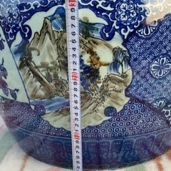 染付 たちばな焼 火鉢 手炙り 植木鉢 睡蓮鉢 メダカ鉢 水鉢 金魚鉢