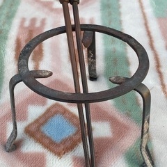 染付 たちばな焼 火鉢 手炙り 植木鉢 睡蓮鉢 メダカ鉢 水鉢 金魚鉢 ビオトープ 陶器 茶道具 骨董 有田焼 伊万里焼 火箸・五徳付♪お値下げ可‼️