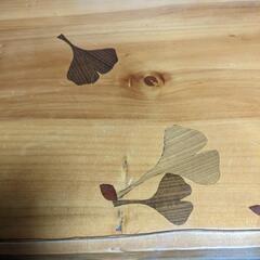 【近郊ならお届けも検討可】天然木　ダイニングテーブルセット　　一枚板　長椅子2脚