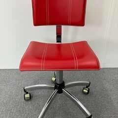 オフィスチェア 事務椅子 赤 回転 昇降 10-6 S65 キャ...