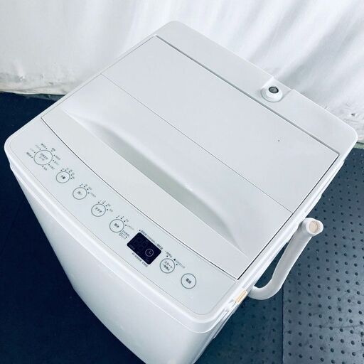 ID:sg213518 TAGlabel 洗濯機 一人暮らし 中古 2019年製 全自動洗濯機 4.5kg ホワイト AT-WM45B  【リユース品：状態A】【送料無料】【設置費用無料】
