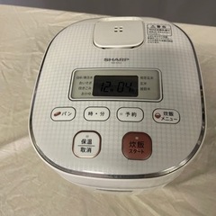 SHARP　炊飯器　KS-C5J-W　2016年製　使用感あり画...