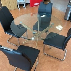 丸ダイニングテーブル　5点セット
