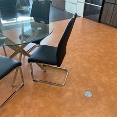 丸ダイニングテーブル　5点セット