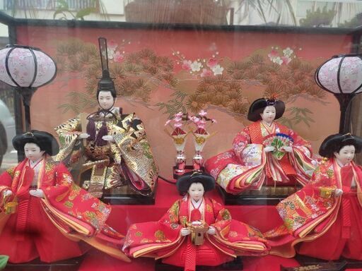 ファッション販売 2590 美品 雛人形 ひな人形 金屏風 セット 扇寿作