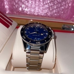 新型　OMEGA シーマスター300 ブルー　美品　国内正規品　時計