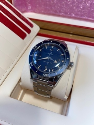 新型　OMEGA シーマスター300 ブルー　美品　国内正規品　時計