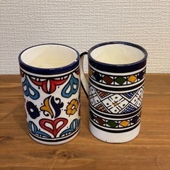 モロッコ製　マグカップ　(カケあり)