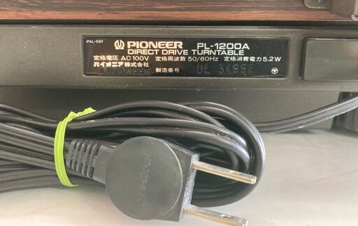 PIONEER パイオニア　ダイレクトドライブ ターンテーブル　PL-1200A　レコードプレーヤー　現状品