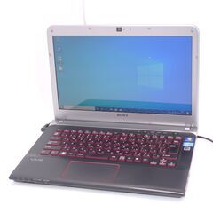 中古良品 14型 ノートPC SONY SVE14A18FJB 第2世代Core i3 4GB 640G DVDRW