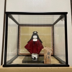 日本人形　京都清甫　【被布】美品　ガラスケース付